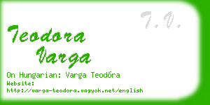 teodora varga business card
